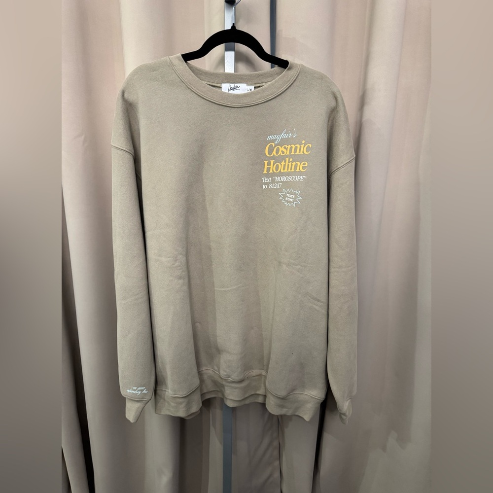 THE MAYFAIR GROUP
Cosmic Hotline Crewneck Sweatshirt In Brown - Picture 2 of 4